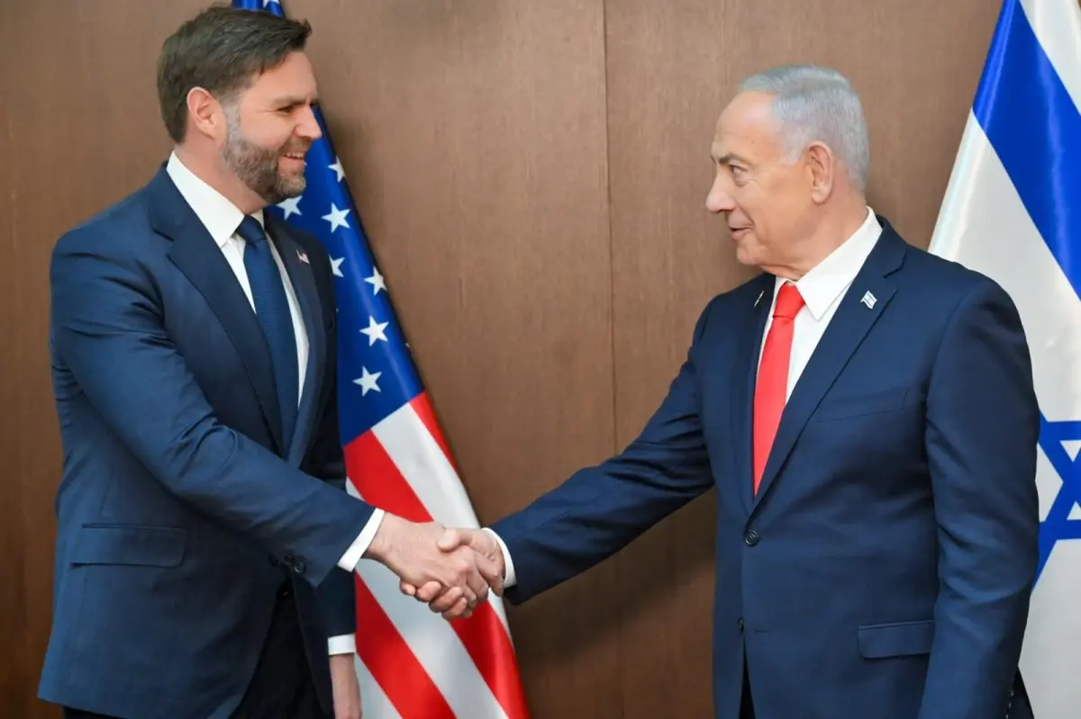 abd baskan yardimcisi vance netanyahu ile gazze baris planini gorustu YaaeDclg.jpg