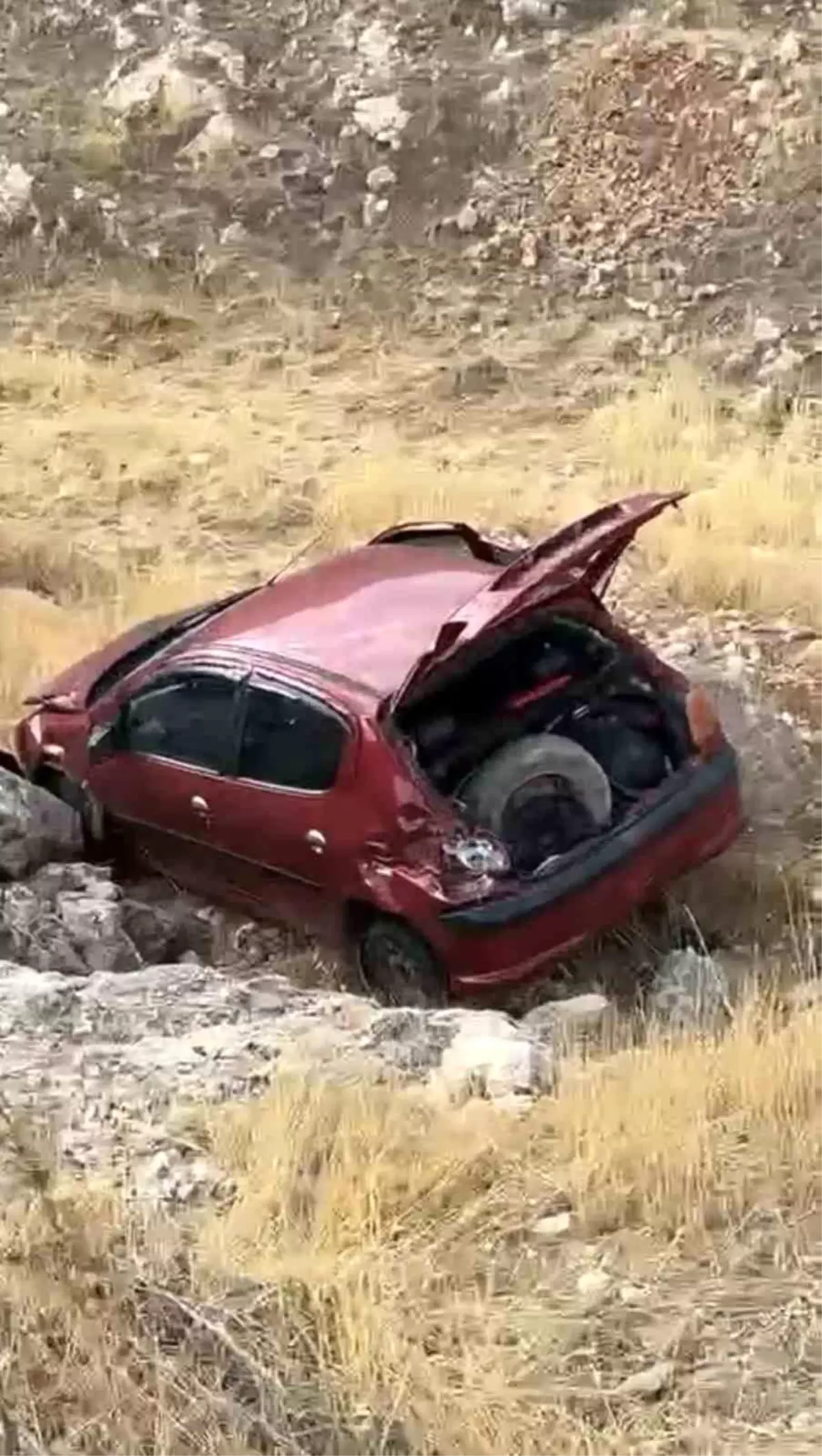 Mardin’de Şarampole Devrilen Otomobilin Sürücüsü Yaralandı